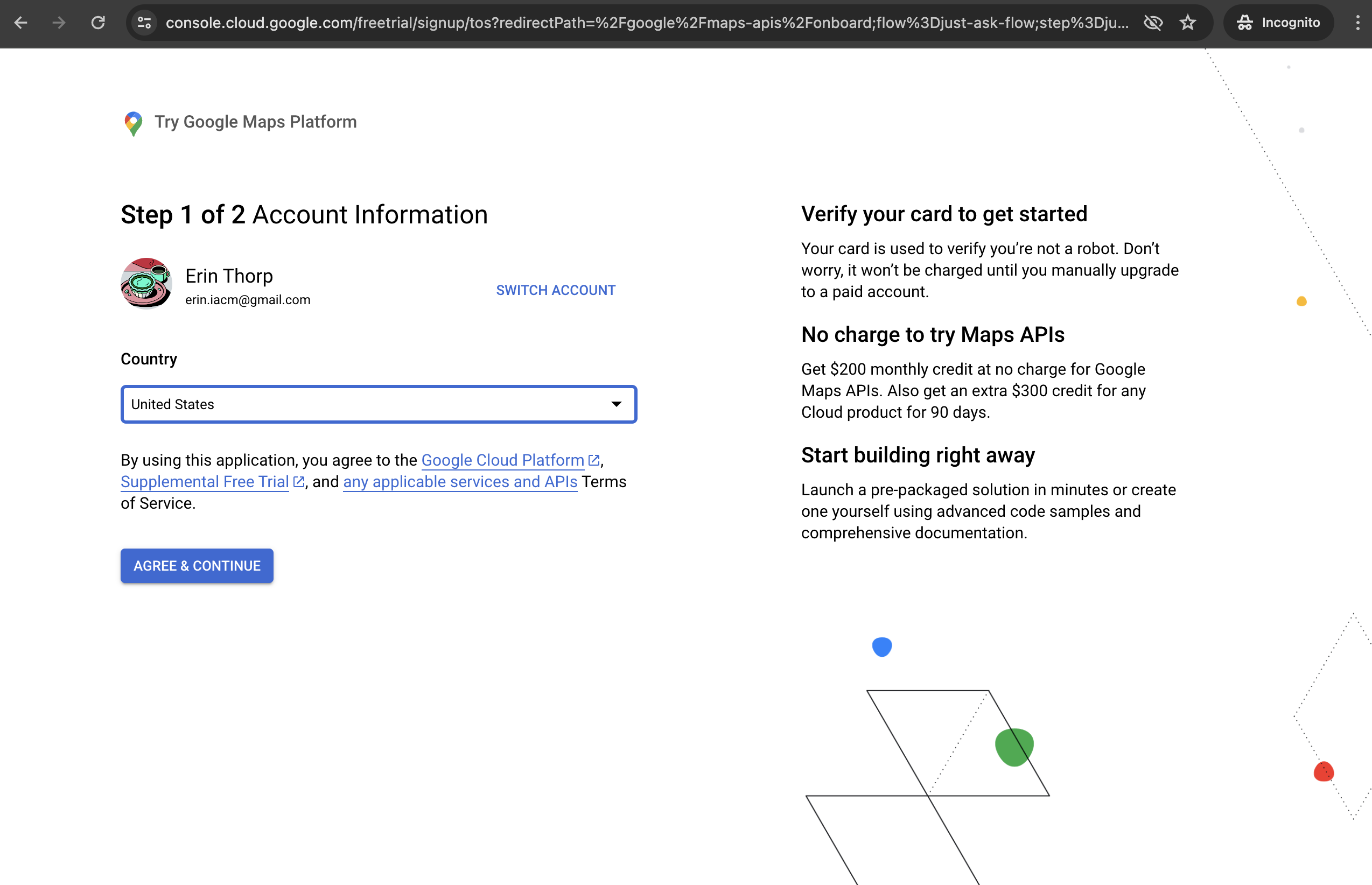 Billing account setup