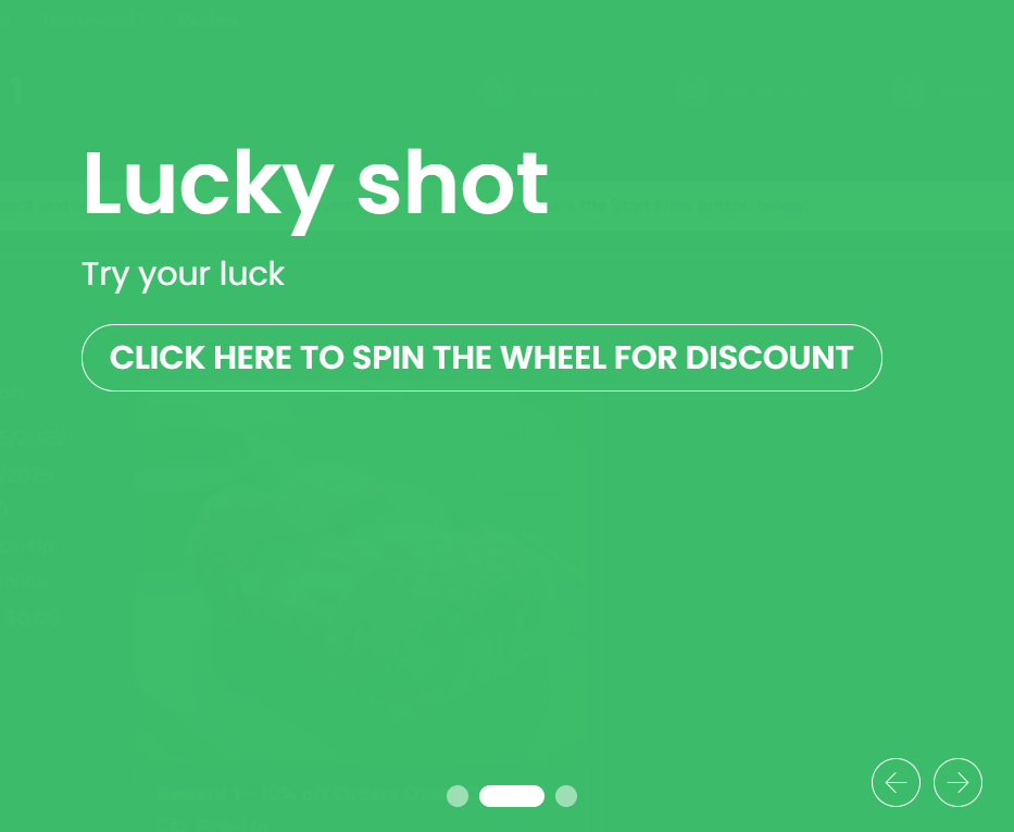 Announcement at 100% overlay opacity with green overlay