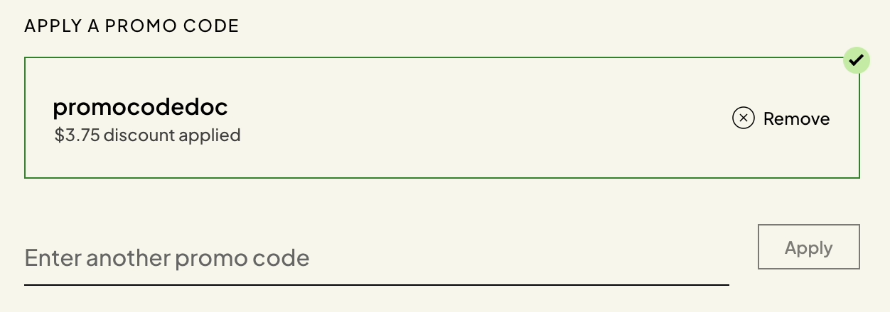 Promo codes