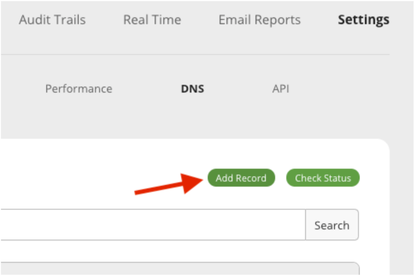Add Record in Sucuri