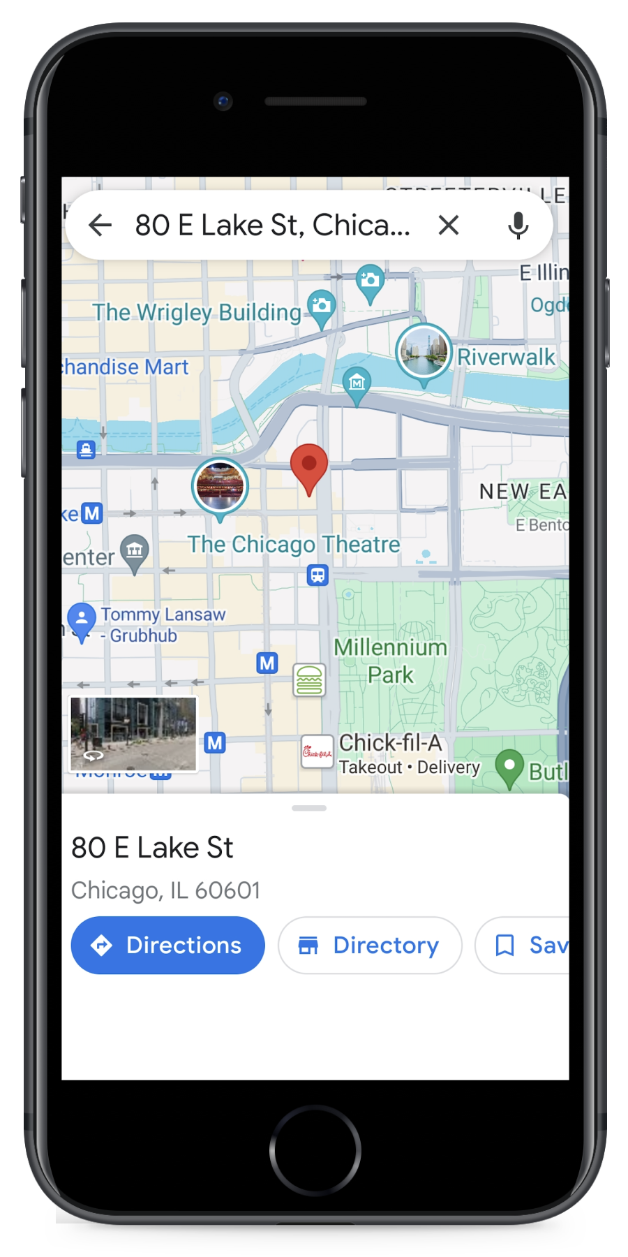 Directions to the store in Google Maps