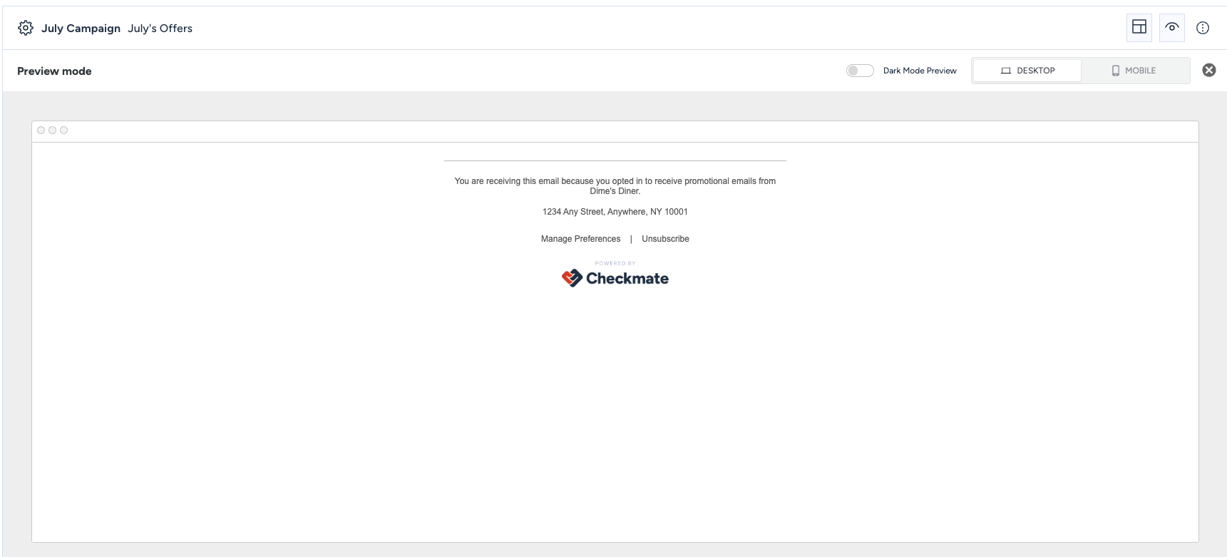 Preview email
